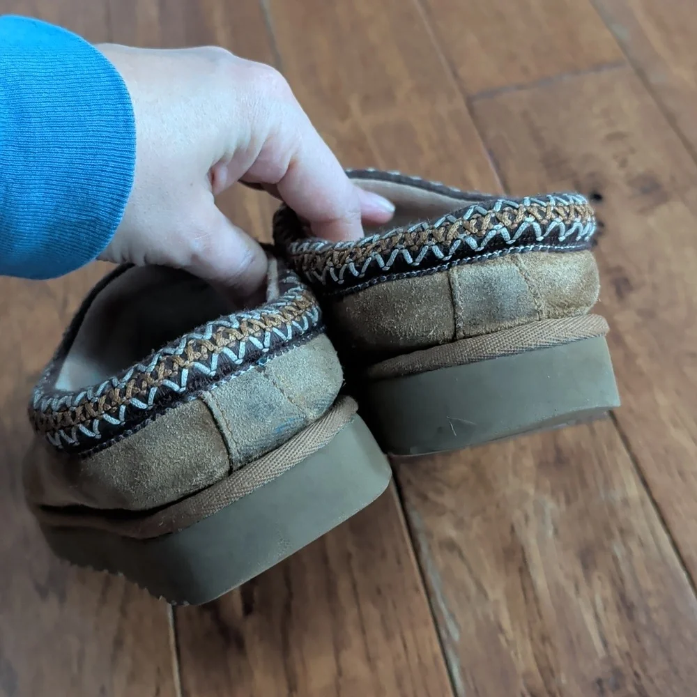 UGG Tasman ll Chestnut Tan Suede Slippers - Picture 4 of 8